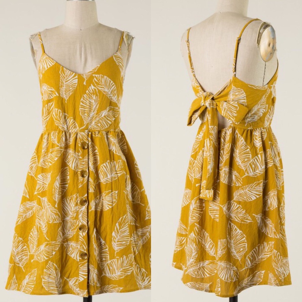 Mustard Palm Sundress